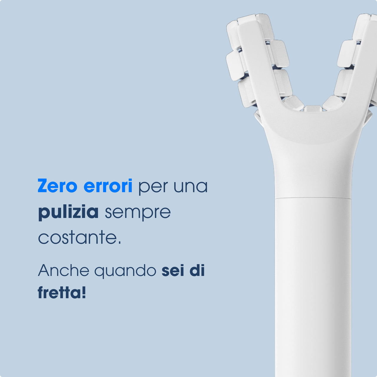Spazzolino elettrico Cleanos garantisce zero errori e pulizia costante, anche quando sei di fretta