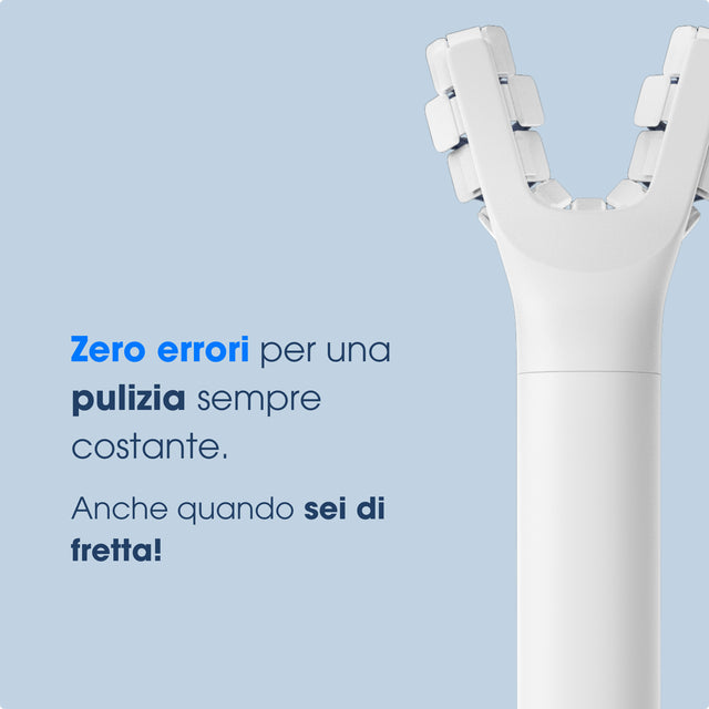 Spazzolino elettrico Cleanos garantisce zero errori e pulizia costante, anche quando sei di fretta